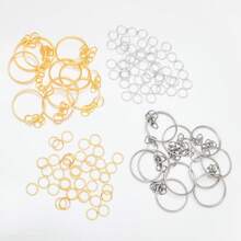 200 Pieces Per Set. 4 - Link Chain Keyrings With Flat - Mouth Rings, Suitable For Daily DIY Keychain And Phone Strap Making. - 200pcs/set - View 3