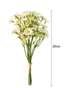 3/6/12pcs Small White Daisy Flowers Artificial, Fake Daisies,Spring Wild Flower For Party Decor (Vase Not Inclouded),Fall Decor,Autumn