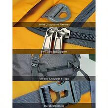 Large Duffel Bag Holdall Bags With Shoe Compartments 4Way Sports Gym Duffel Backpack With Padded Straps 55L Camping Traveling Duffle Bag Waterproof Gym Bag Overnight Bags Yellow - Yellow - View 5