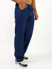 Balloon Bag Jeans Wide Leg Skater Style Top-Y.LCALCA - 深色水洗藍 - 查看 4