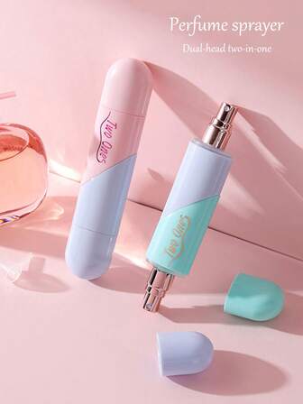 1件双头二合一香水喷雾器/马卡龙色/可旋转成心形/容量10