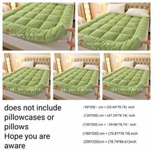 Deluxe Portable Japanese Floor Mattress, Foldable Mattress - Soft, Comfortable, Breathable, 100% Hypoallergenic, Foldable & Rollable Thick Tatami Mattress For Travel, Camping, Beds & Guest Rooms - Full Size, Perfect For Year-Round Use! Great For Daily Use, Christmas & Holiday Gifts - Waffle Green - View 2