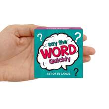 HEART BRIDGE 1pc Say The Word Quickly Game Cards, Tabletop Game For Entertainment & Party, 50 Cards For Time Challenge To Exercise Brain Reaction Speed & Vocabulary, Icebreaker For Social Interaction, Great Gift For Thanksgiving/Valentine's Day/Halloween/Christmas, Suitable For Family Gathering - Mint Green - View 4