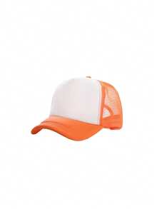 1pc Women's Colorblock/Color Blocking Mesh Breathable Baseball Cap, Summer New Style, Men's Solid Color Breathable Curved Brim Snapback Hat, Versatile Foldable Wide Brim Boho Beach Hat, Suitable For Dates, Hangouts, Outdoor Activities, Beach Trips - Multicolor - View 10