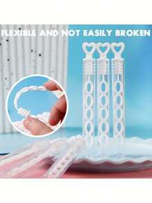 30 que thổi bong bóng hình trái tim màu trắng (không bao gồm dung dịch), thích hợp cho các dịp lễ, đám cưới, tiệc tùng, tiệc cô dâu, sinh nhật, tân gia và nhiều sự kiện khác. - trắng - Xem 3