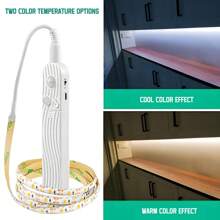 1pc Cabinet Light Strip, Wireless Motion Sensor LED Sensor Light Strip, Cabinet Wardrobe Light Strip, USB Night Light Strip, Stair Backlight, Suitable For Security Lighting In Rooms, Bedrooms, Kitchens, Closets, Stairs, Hallways And Cabinets, 1/3/5cm Bar Light Strip.Applicable, Halloween Christmas Thanksgiving Graduation Season