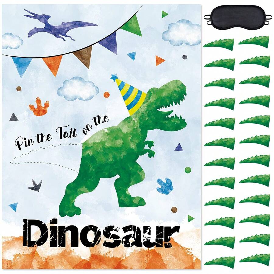 dinosauro compleanno carta per un' bambino. dinosauro con un' Palloncino nel verde. 13454979 Arte vettoriale a Vecteezy