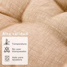 VISTE TU HOGAR Chair Pads - Bộ sáu món màu be - Xem 4