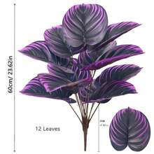 57-85cm/33.46inch Artificial Plant Purple Calla Lily Leaf Alocasia Leaf Apple Leaf Potted Ornamental Plants For Home Decoration