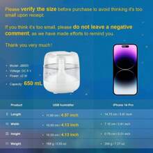 Humidificador transparente de larga duración de 650ml con modos de niebla continua e intermitente, humidificador con luz nocturna de siete colores, humidificador de aceites esenciales, adecuado para salas de estar, dormitorios, oficinas y diversos entornos como regalo para Navidad y Año Nuevo