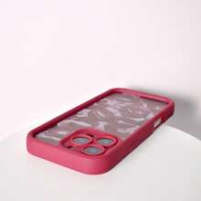 1 件酒红色创意 Ins 风格性感嘴唇设计，适合女性，1 件哑光红色相机镜头形软手机壳，采用阶梯边缘设计，防震，兼容 OPPO/VIVO/HONOR/APPLE/REALME/TRANSSION/ 手机，防水防摔防刮