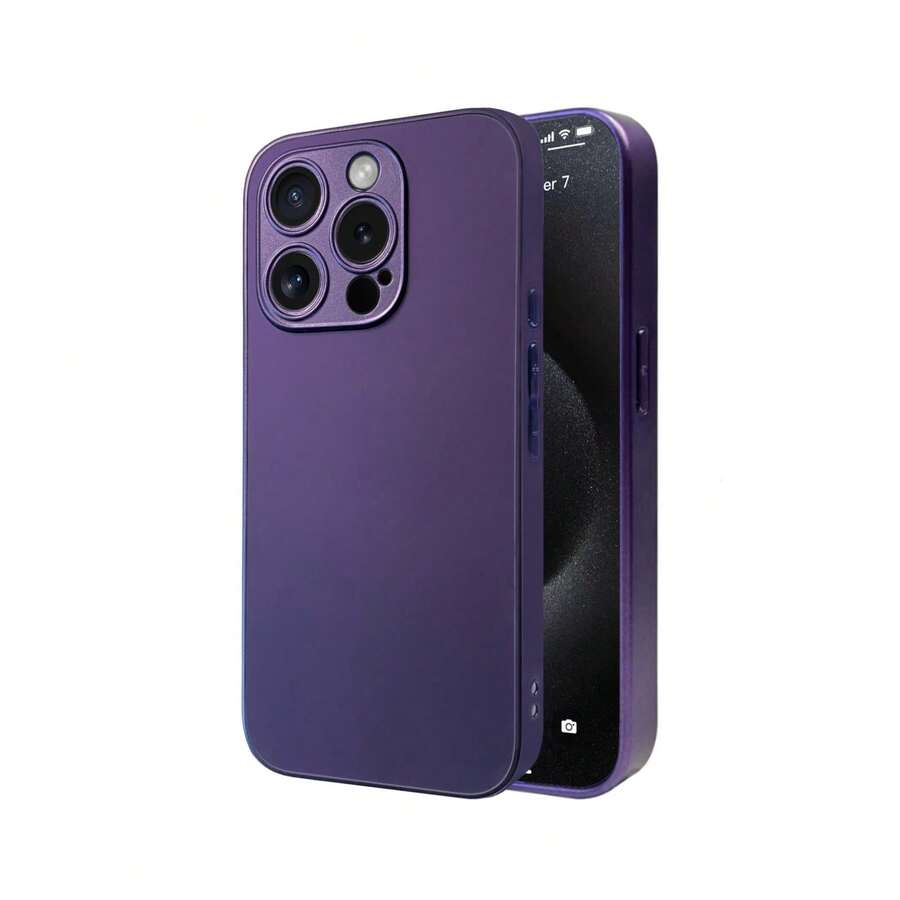 Premium Ag Glass Case For All Series Ip 7P 8P XS XR 11 11 Pro 11Pro Max 12 12Pro 12 Pro Max 13 13pro Max 14 14 Pro 14pro Max 1515pro 15 Pro Max - Purple - View 1