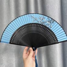 1 Stück faltbarer Fächer, chinesisch-japanischer Damengabe-Dekor, elegante Fächer, Qualitätsholz, für Zuhause, Tanzpartys, Hochzeit, 8 Farben