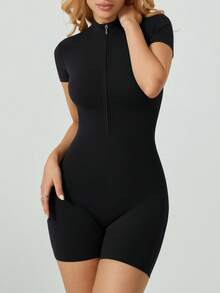 NcmRyu 1pc Women's Casual Everyday Slouchy Yoga Fitness Running Gym Training Jumpsuit - Black - View 7