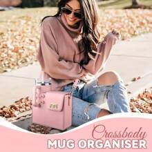 1 szt. Zewnętrzna przenośna butelka na napoje, kubek na wodę, torba na ramię, torba crossbody Commuter