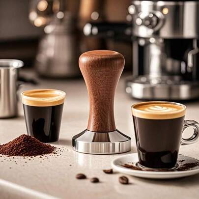 1PC Espresso Tamper, 51/53/58 Mm Stainless Steel Barista Espresso Tamper For Coffee Machine, Kitchen Tool Back To School