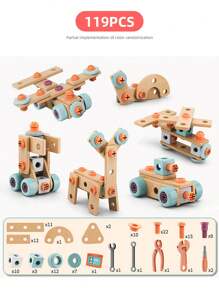 Creative DIY Assembly Toy Tool Set, Puzzle Simulation Disassembly Repair Tool Box Screws Toys For Children