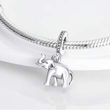 1 Stück süßer silberfarbener Charm mit Tiermotiv, Elefant, Löwe, Bulldogge, Katze, Engel, Welpe, für 3mm Armband, Halskette, DIY Bastelperlen, Anhänger, perfekt für Tierliebhaber, für Partys mit Tiermotiv und als charmantes westliches Schmuckgeschenk