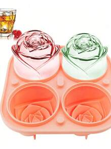 1 pieza Molde de silicona en forma de rosa para cubitos de hielo para hacer helados creativos DIY