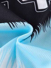 2pcs/Set Summer Kids/Toddler Digital 24 Print Mesh Round Neck Tank Top And Shorts Set, For 3-7 Years Old Student, Casual, Sports, Basketball