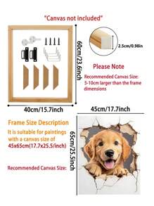 1 Set Wooden Picture Frame DIY Wood Strips Assembly Kit (For Gallery Framing Oil Painting/Installing Stretched Canvas Bars), Size Options 12x16, 16x20, 16x24 Inches, Poster Decoration - Current Fashionable, Cost-Effective