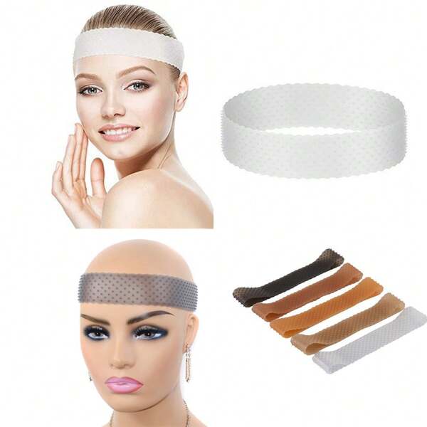 Wig Silicone Hair Band Men Women Pure Color Non Slip Anti Falling Elastic Wigs Headband Fashion Motion Headbands