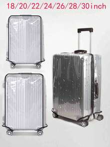 1 包透明行李箱保护套，防水 PVC 材质，适用于 20 英寸至 30 英寸行李箱套，行李箱罩，透明防尘、防刮、拉杆箱保护套，（不含行李箱）用于沙滩旅行行李箱保护套，大学宿舍返校透明行李箱收纳袋，方便查找旅行保护，易于清洁，确保旅行和行李箱寿命