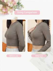 Women's Black, Apricot Triangle Cup Invisible Adhesive Bra With Detachable Shoulder Straps