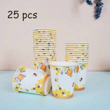10/25/50 Pieces, 9-Ounce Cartoon Animal Themed Paper Cup Party Supplies, Disposable Party Paper Cups. Suitable For Multiple Use, Picnic Supplies, Birthday Parties, Camping, Decoration, And Celebration Events. Party Gifts, Bridal Showers, Restaurant Decorations, Kitchen Utensils, Parties, Dinosaurs, Whales, Bees, Elephants
