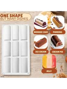 1pc,3D Stick Shape 9 Grid Silicone Mold For Chocolate Truffle Mousse Cake Dessert Mold DIY Baking Molds Baking Tool