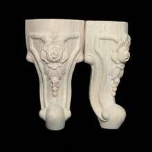 YUNRUX 4x Wooden Furniture Feet, Furniture Feet, Cabinet Feet, Sofa Feet, Table Legs, Couch Feet, Furniture Legs - trắng - Xem 6