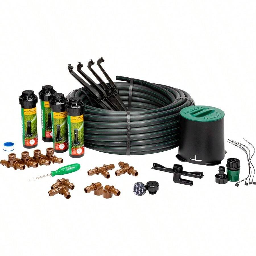 32HE In-Ground Pro Rotor Pop-Up Sprinkler System Kit With Click-N-Go Garden Hose Connection