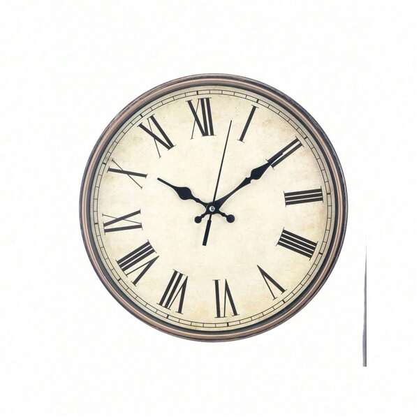 12 Inch Roman Numeral Wall Clock Art Retro Brushed Gold Wall Clock Personalized Creativity Wall Clock Living Room Wall Clock Bedroom Wall Clock Office Wall Clock Study Wall Clock Restaurant Wall Clock Reception Room Wall Clock Conference Room Wall Clock High-End Wall Clock Gift Birthday Graduation Room Decor Clock Wall Bedroom Decor Dormitory Decor Back To School School Decor School Surprise