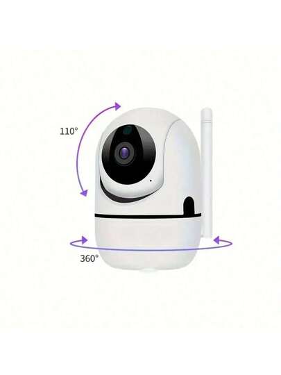 1pc High Definition Wireless Wi Fi Home Camera, Baby Pet Monitor, Night Vision Motion Detection Function, Two Way Voice, Record Monitoring. view 6