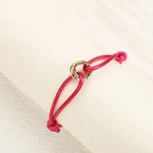 1 pieza de pulsera de acero inoxidable con cuerda en tres colores cruzados y cuerda para la mano, apta para uso diario