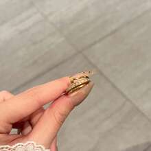 1 pieza Anillo de diseño de uñas chapado en oro de acero inoxidable, joyería personalizada creativa, anillo unisex de moda minimalista casual y versátil retro para hombres y mujeres, apto para la calle, uso diario, fiestas, vacaciones, regalo de graduación, joyería