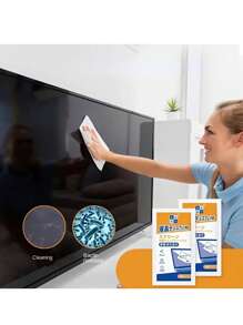 40pcs Streak-Free Screen Cleaning Wipes For Digital Equipment - Glass Cleaner Pads For TV, Monitors, Laptops, Furniture