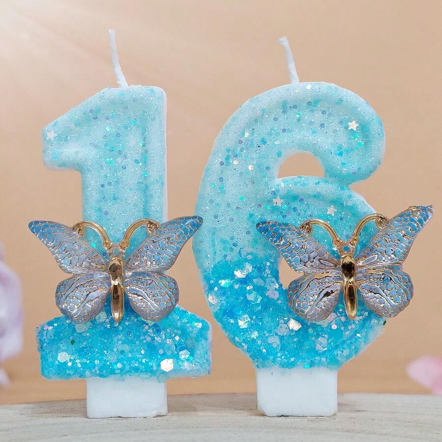 1 nến sinh nhật số, nến trang trí hình bướm số 0-9, đồ trang trí bánh số ưa thích cho bữa tiệc lãng mạn, nến số cho bánh tiệc kỷ niệm lễ hội, quà tặng số lấp lánh cho lễ tốt nghiệp, đám cưới