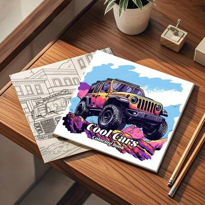 24页成人涂色书，7.9x7.9英寸，卡通风格设计，适合青少年和成人，是派对、礼物和放松的理想之选。卡通风格艺术，引人入胜的图案。母亲节礼物、送给妈妈的礼物、返校礼物、妈妈礼物、韩流、学校、涂色书、文具、复活节礼物、房间装饰、学习用品、办公用品、礼物、派对礼品袋填充物、玩具、2026毕业派对用品。