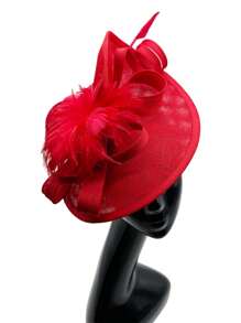 1pc Vintage Feathers Flower Arrow Fascinator Hat Women Church Kentucky Derby Fascinator Headband For Bridal Headwear Wedding Dress Hat Tea Party Accessories For Halloween Hair Accessories Women