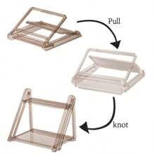 Suport raft de birou pliabil transparent, acrilic, material plastic, montare deasupra capului, tip raft suport, pentru depozitarea machiajului, condimente de bucătărie, birou, rafturi utilitare