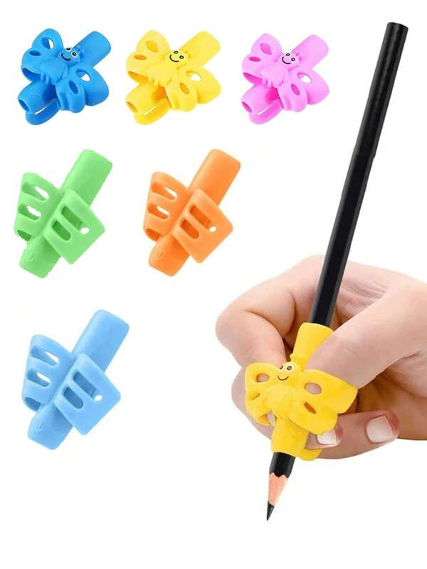6pcs Pencil Grips For Handwriting Pencil Gripper Pencil Holder Posture Correction Training Writing AIDS For Preschooler Toddler Children Special NeedsOffice, School, Drawing,Student,Markers,Stationery,Boys,Girls,School Suppliestoys For Boys,Office Supplies
