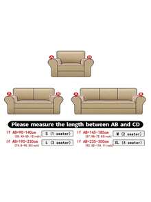 1 件弹性黑白花卉印花沙发套，四季通用沙发保护套，家居装饰