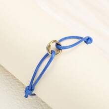 1 pieza de pulsera de acero inoxidable con cuerda en tres colores cruzados y cuerda para la mano, apta para uso diario