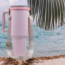 1 pieza Cuerda para botella de agua con asa para taza IceFlow, diseño de flores, elegante y bonito, correa ajustable para botella de agua, soporte para taza, accesorios para taza, compatible con