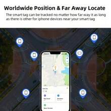 RSH 4er Pack schwarzer Smart Tag, GPS-Positionsbestimmer, Datenschutz, funktioniert mit Apple Find My (nur für iOS), austauschbare Batterie, für Taschen, Schlüssel, Fahrräder, Geldbörsen-Ortung