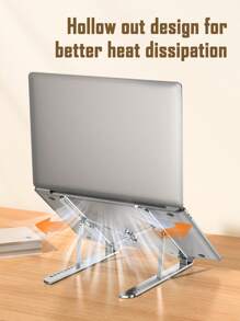 Adjustable 10-Level Aluminum Alloy Laptop/Phone/Tablet Stand, Foldable Cooling Riser Holder Portable Notebook Stand