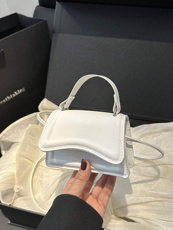 Spring And Summer Festival New Women's Bag, Retro Fashion Mini Handbag Square Bag, Flap Opening, Long Shoulder Strap Adjustable, Small Capacity Lightweight Minimalist Diagonal Cross Bag