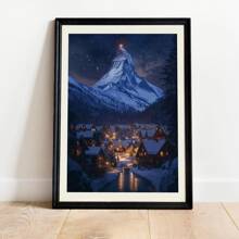 Set de 3 obras de arte enmarcadas en madera con pósteres en lienzo, pintura decorativa. Conjunto de 3 impresiones "Trono de Cristal", "Ciudad Creciente", "Velaris", "Terrasen", "Acotar" Citas de libros Impresión artística enmarcada