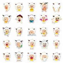 52pcs Funny Cute Cartoon Sheep Decor Sticker Set For Phone Case, Planner, Water Bottle Room Decor Wall Decor Wall Sticker Stickers